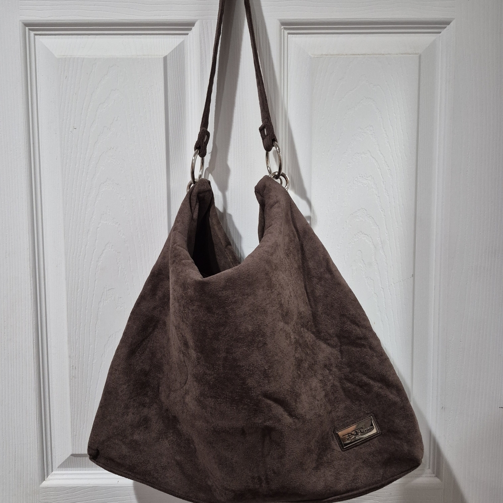 Brown Suede Shoulder Bag